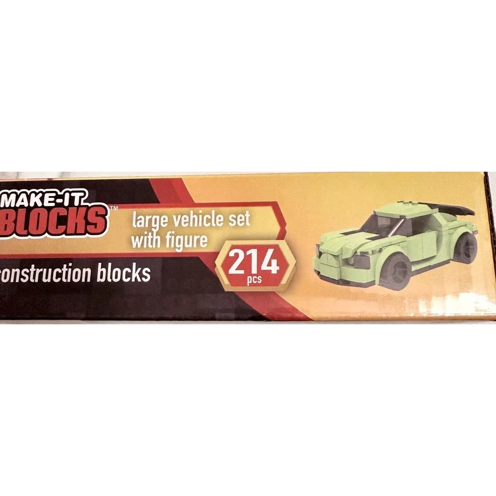 2PACK Make-It Blocks Large Vehicle Kids Green & Red NEW Building Bricks‎